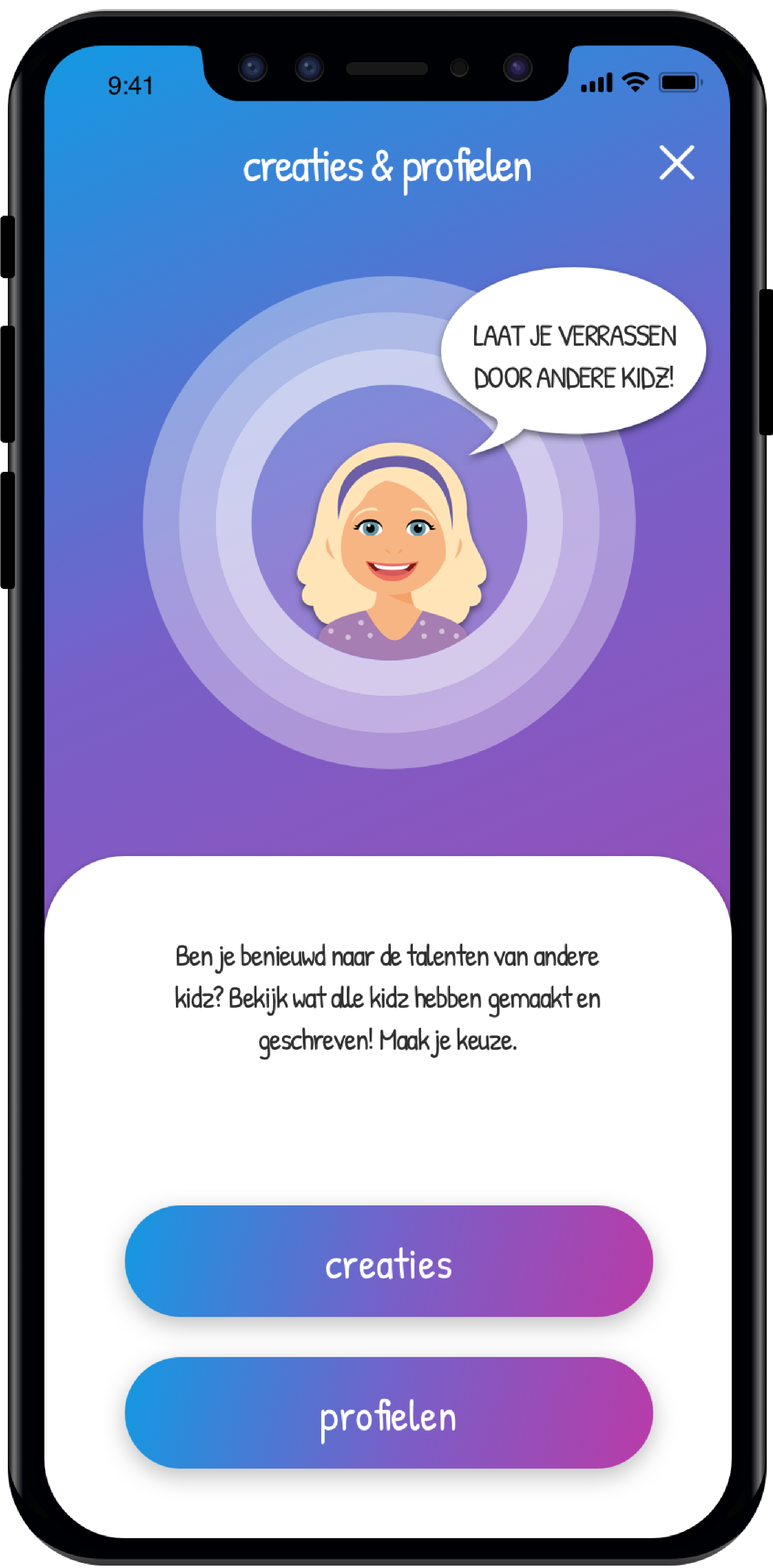 creaties en profielen innerkidz app