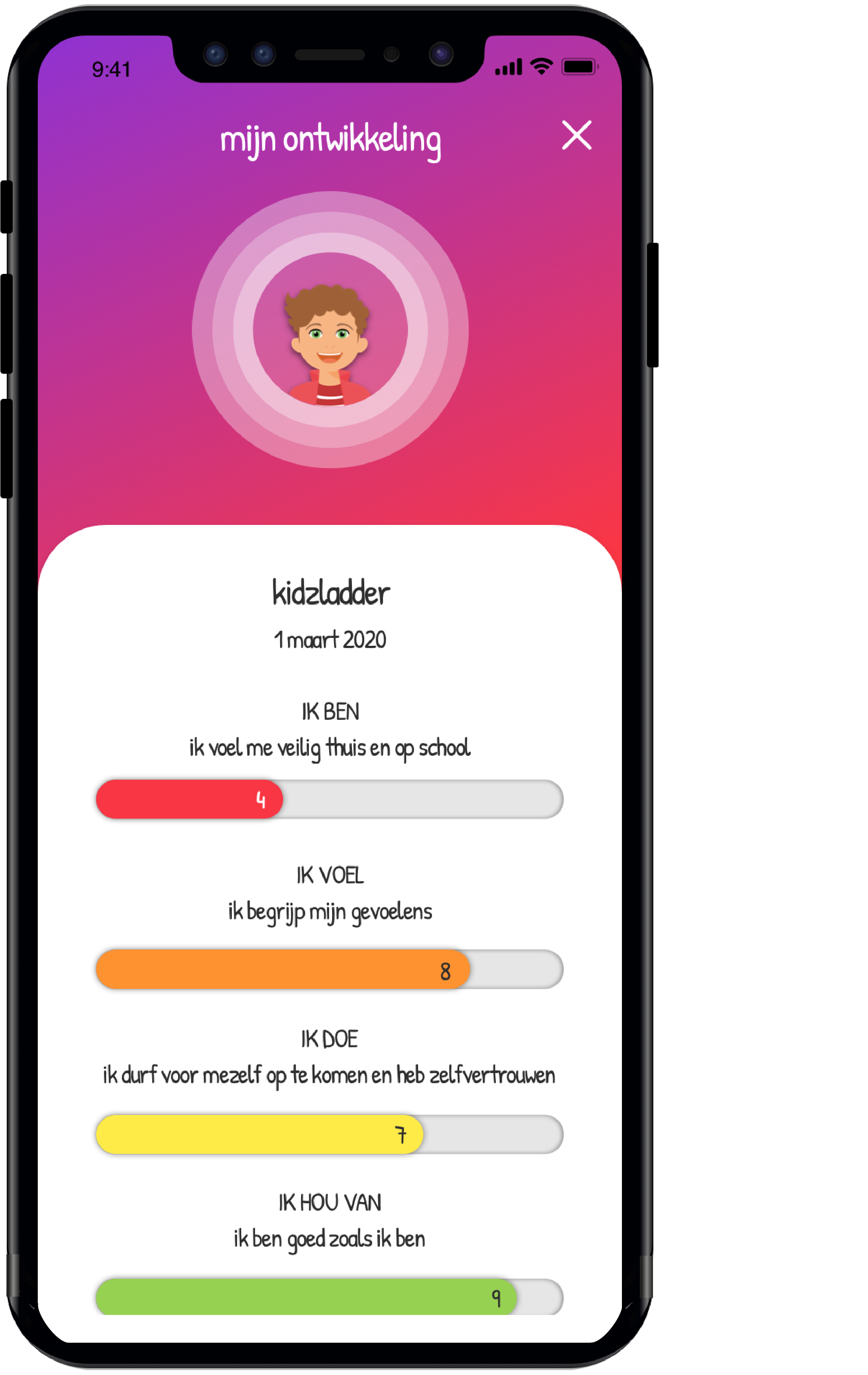 ontwikkeling screenshot ontwikkeling innerkidz app